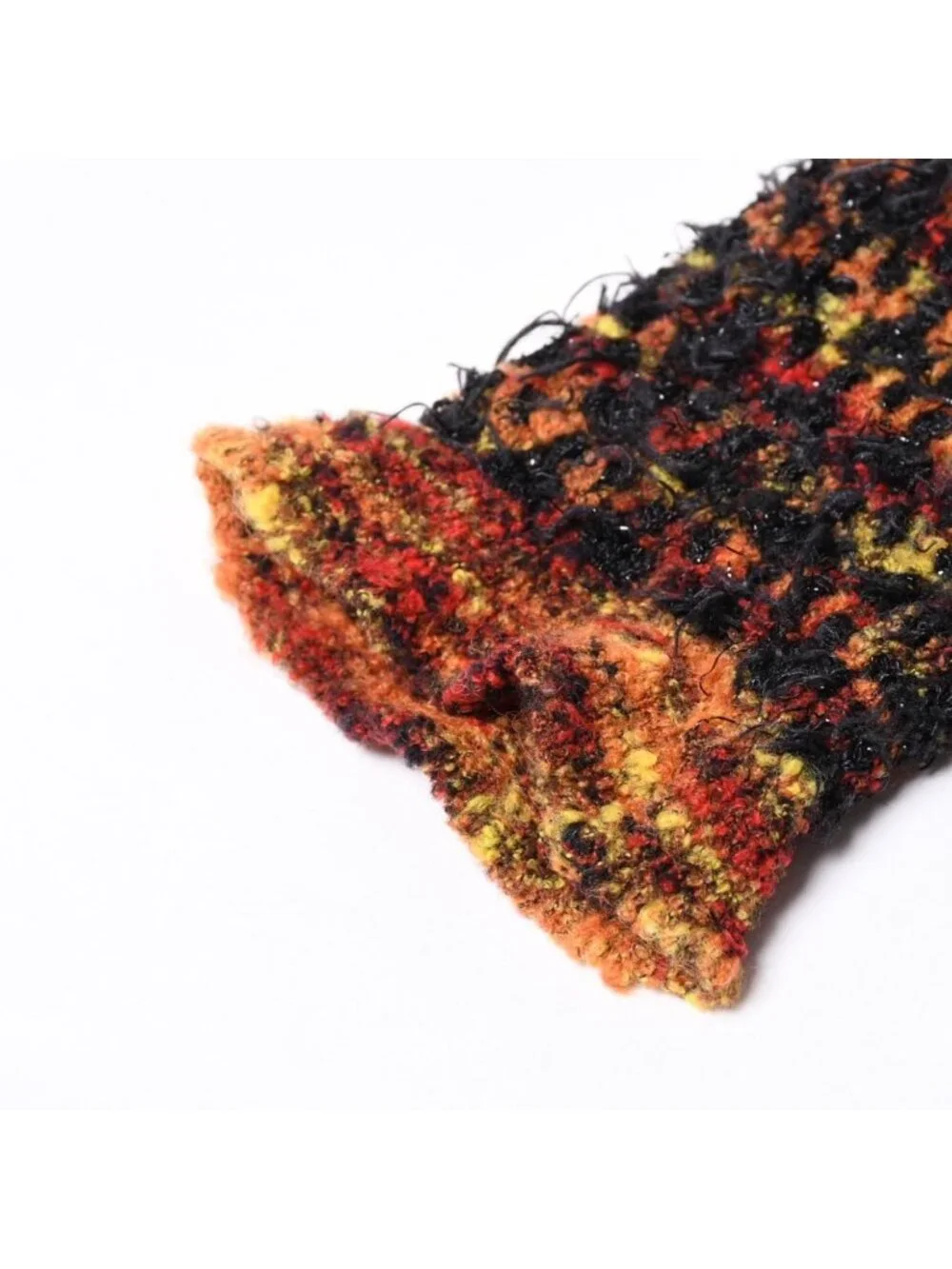 Chanel V-neck Knit Sweater CC Logo Multicolor Wool